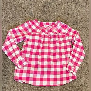 EUC Vineyard Vines Pink and White Gingham Girls Top